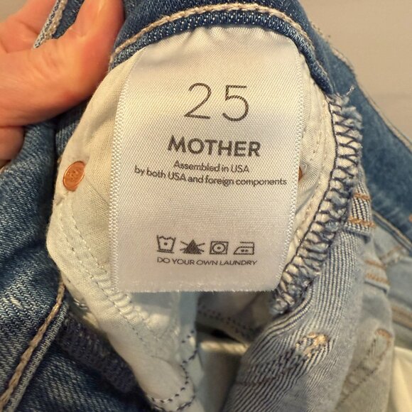 MOTHER Lil Zip Rambler Flood Jeans – Out of the Blue – Size 25 - Picture 6 of 8